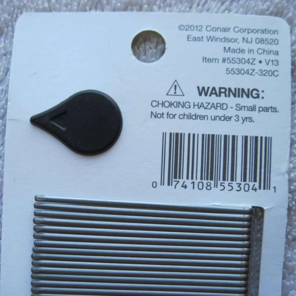 60 Conair Silver Secure Hold Style Stay Tight Bobbies Bobby Slide Hair Pins Open